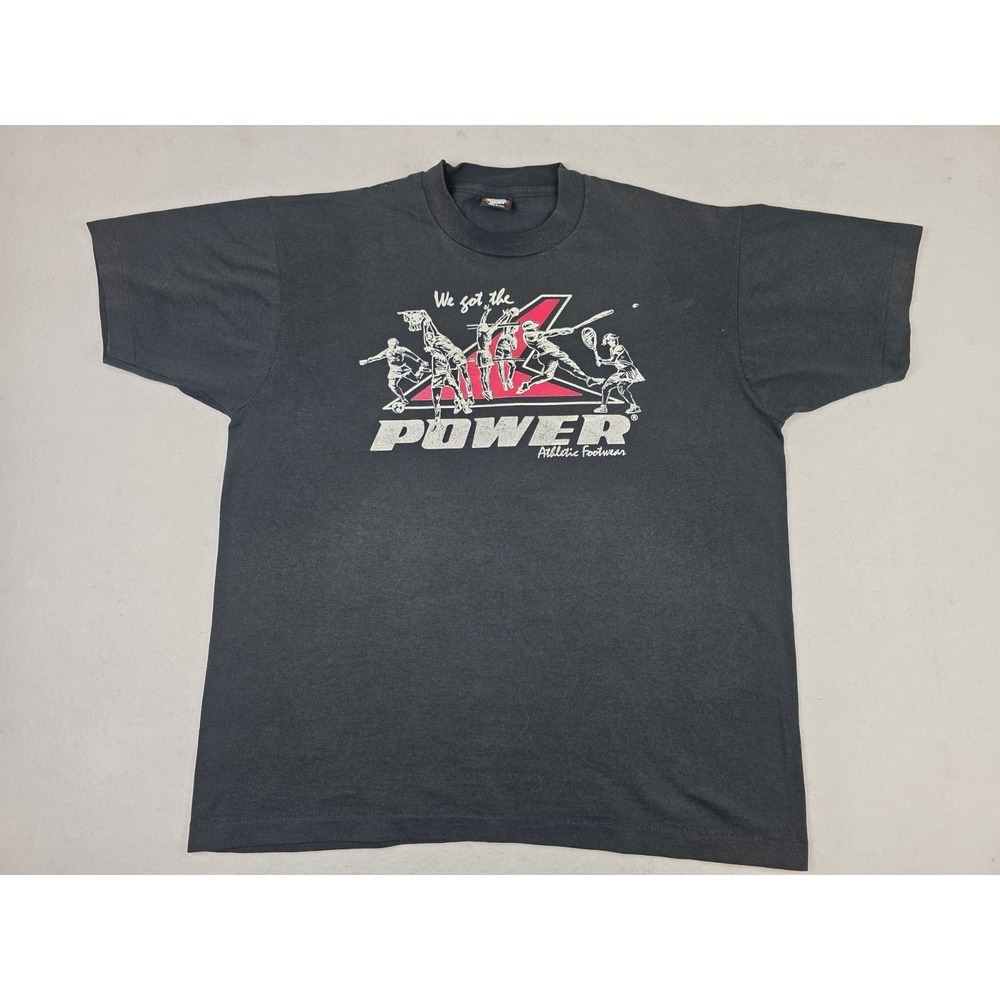Vintage We Got The Power Athletic Footwear Retro Sport Shirt XL Screen Stars USA